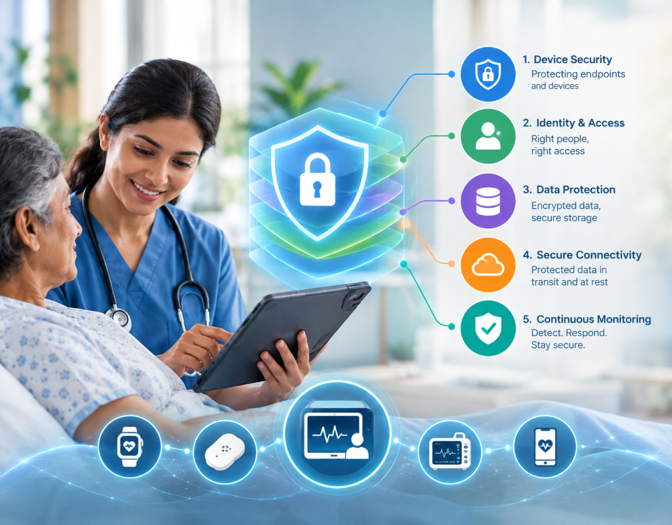 Data security in digital health with five protection layers built into the iTouch platform