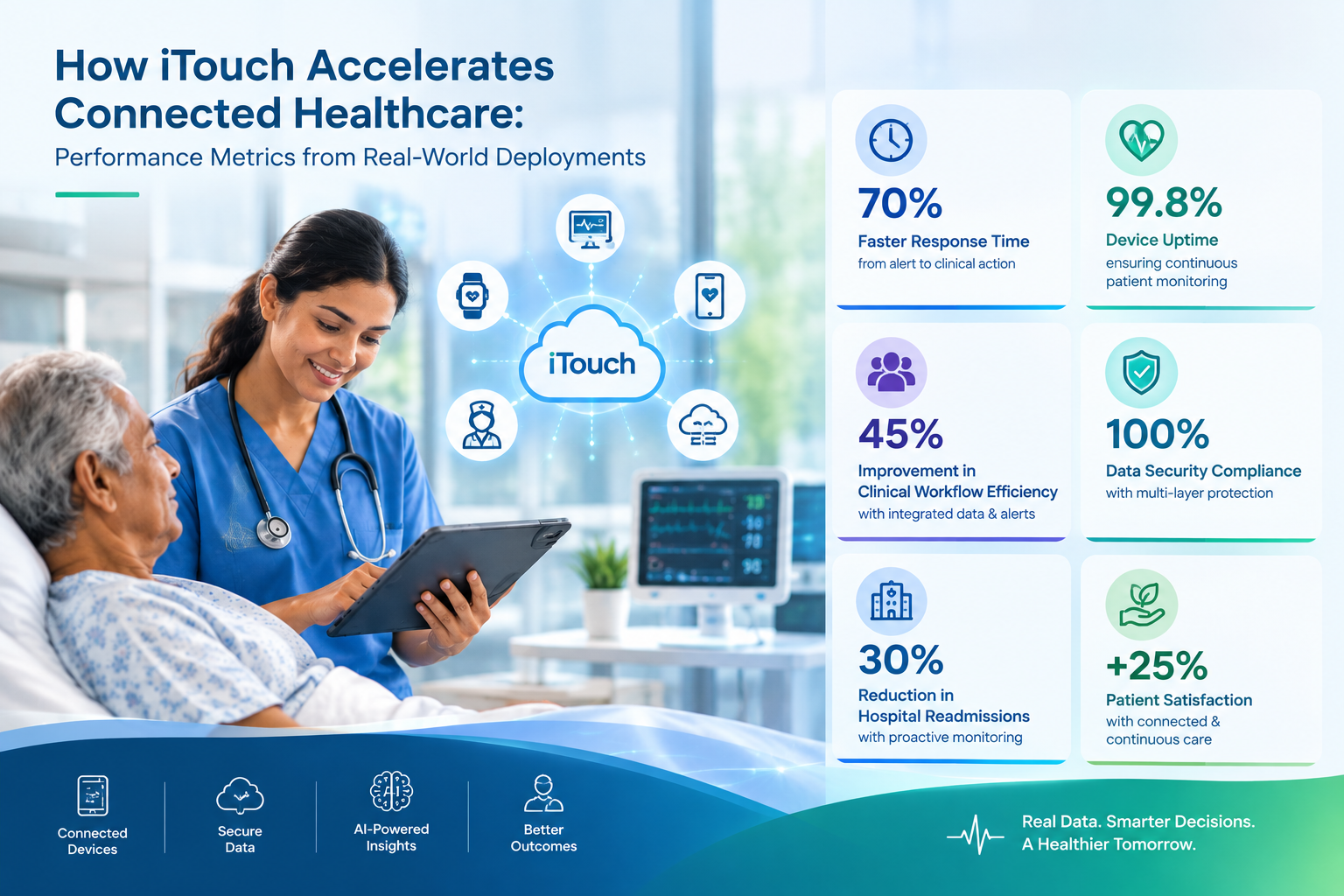 iTouch platform performance metrics from real-world healthcare deployments